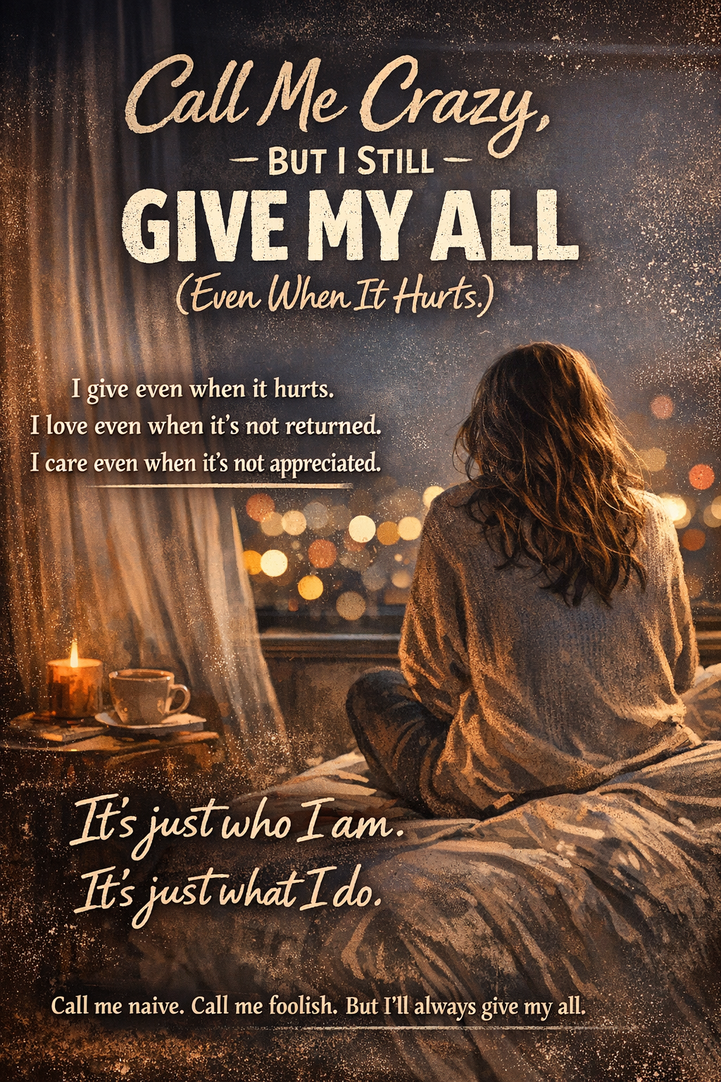 Call Me Crazy, But I Still Give My All (Even When It Hurts)